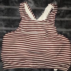 Striped bikini top